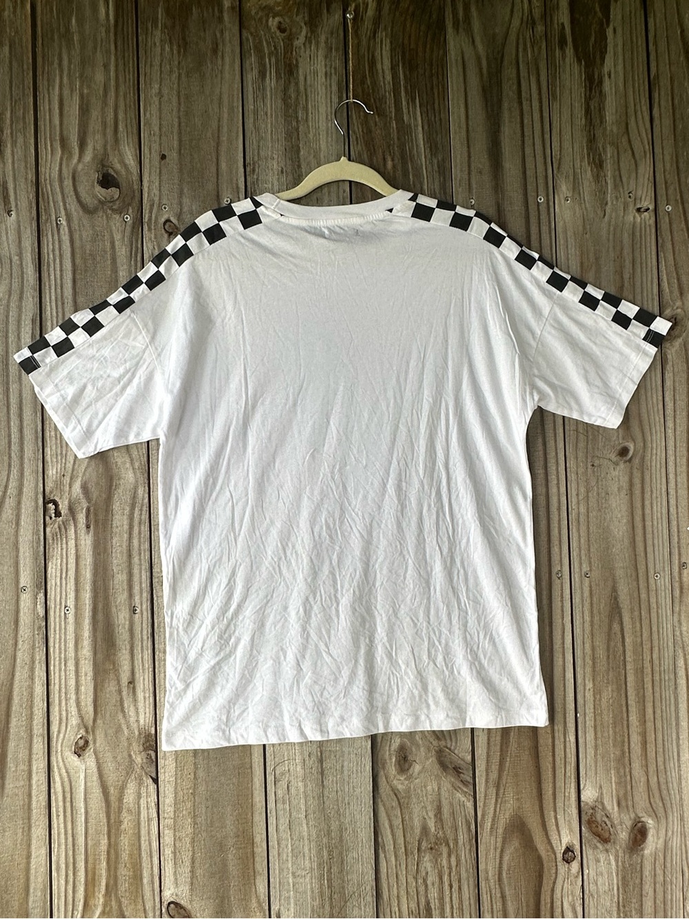 Zara Man White Check-Trim Tee - Casual Short Sleeve Shirt Men’s Size Small - Picture 2 of 13